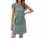 Blooming Jelly Womens Work Dresses T Shirt Dress Short Sleeve Dress Eyelet Casual Fall Dresses 2023