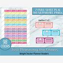 Printable Planner Stickers, Planner Headers, Weight Tracker Stickers, Vertical Planner, PNG, PDF, Digital Planner Stickers, Calendar Sticker