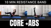10 Minute Best Core Workout with Resistance Bands | Beginner Core Exercises with Band