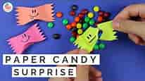 🍬 Halloween Paper Crafts | DIY Mini Paper Candy Wrapper Surprise! | How to Make a Paper Candy Holder