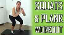 10 Minute Squat & Plank Combination Workout – Challenging workout for Butt, Thighs and Core