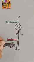 My friend thinking without brain 🧠 🤣 | stickman funny drawing #art #drawing
